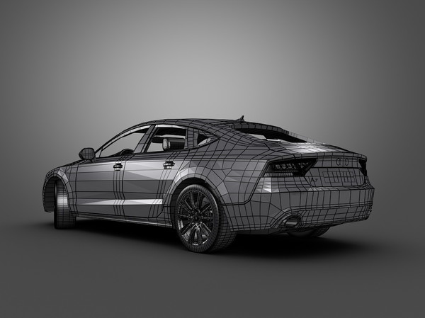 3d model audi car - Audi A7 Sportback (2011) by Swan3DStudios
